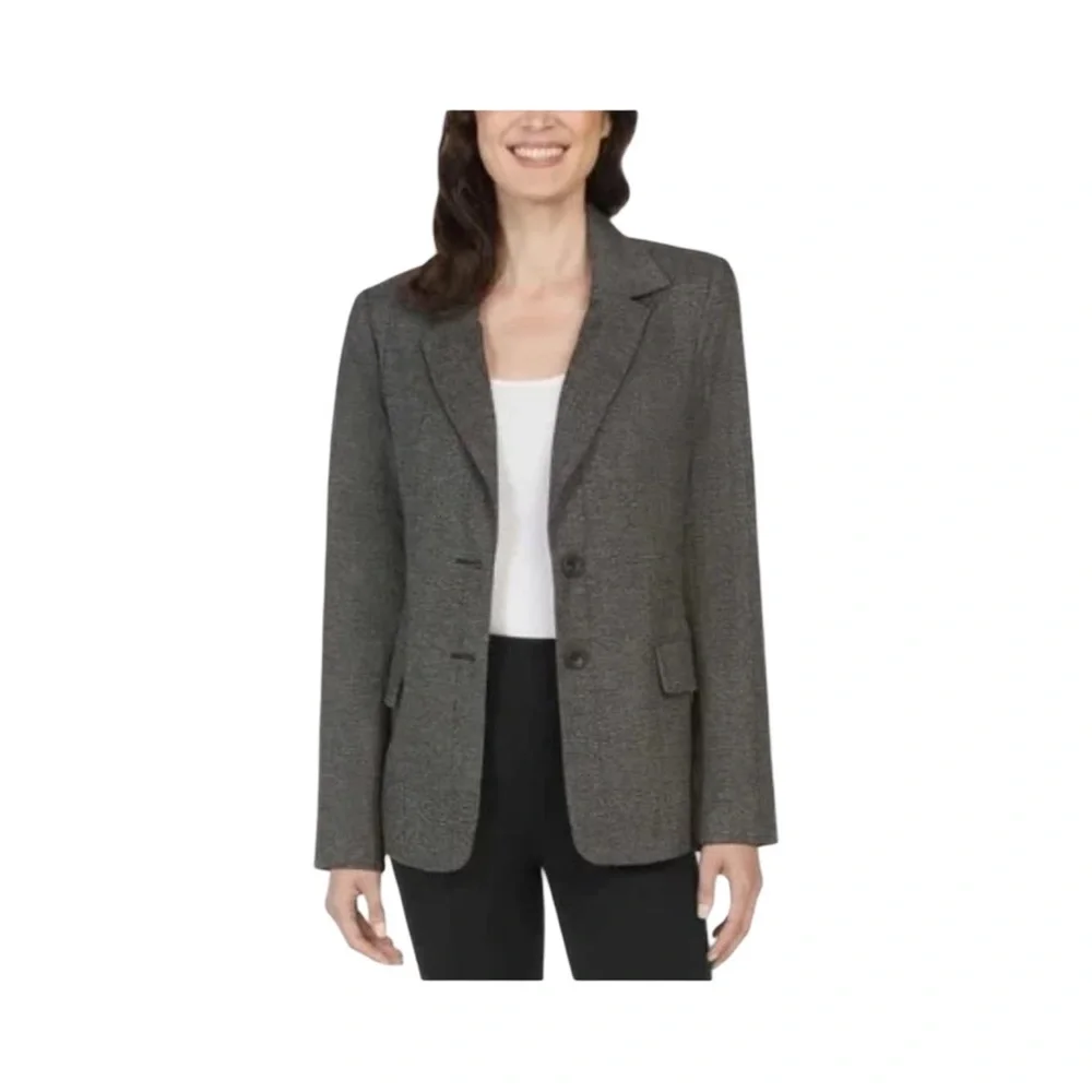 Matty M Ladies Classic Charcoal Dark Gray Classic Blazer NWT Size XXL
